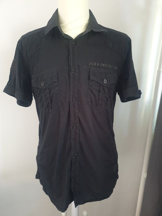 Koszula męska M czarna Jack&Jones bawełna