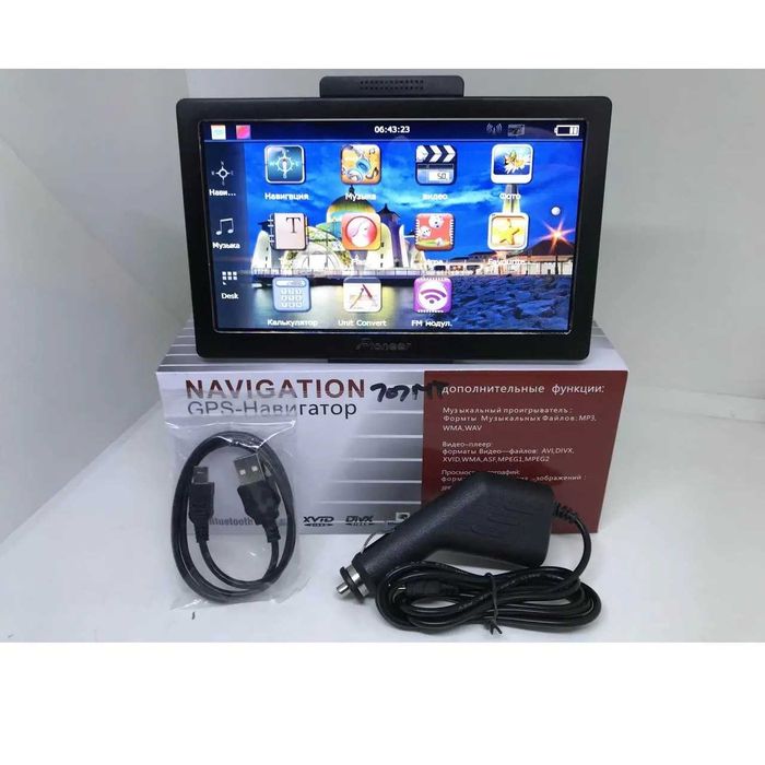 Вантажний супутниковий GPS навігатор Pioneer 7" Європа + Україна 2026р