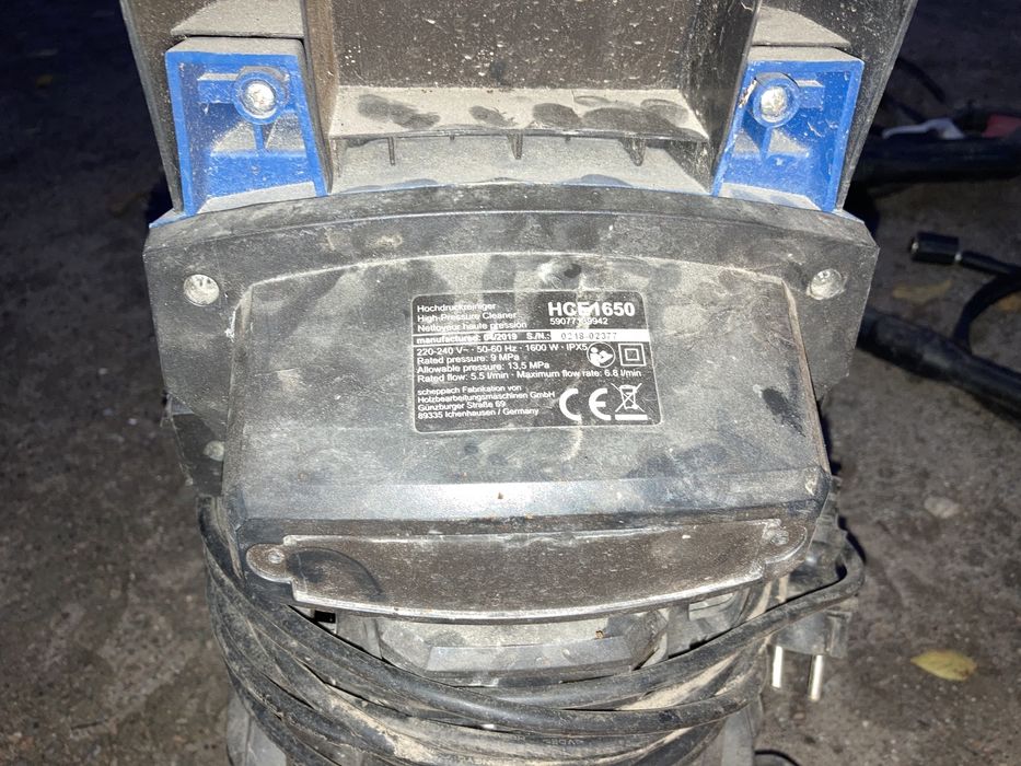 Мойка высокого давления Scheppach HCE 1650, давление 135 бар