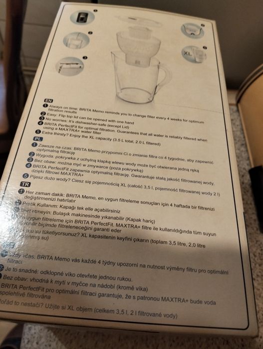Nowy dzbanek 3,5 litra XL - Brita do filtrowania wody .