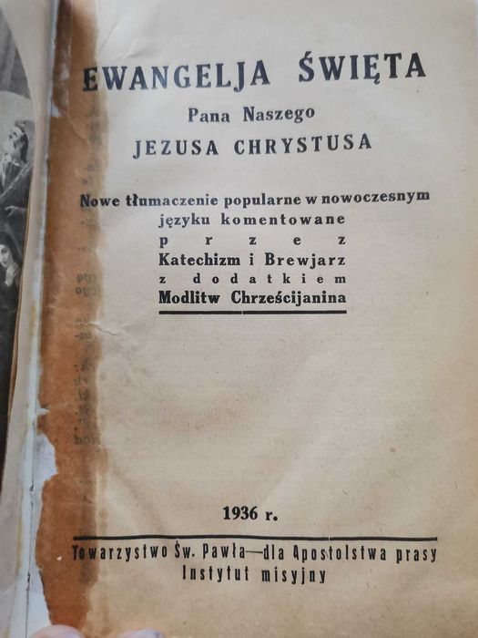 Ewangelia Święta z 1936 roku
