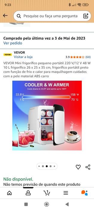 Vevor Mini Frigorífico portátil