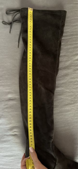 Kozaki jesienno zimowe szare na obcasie