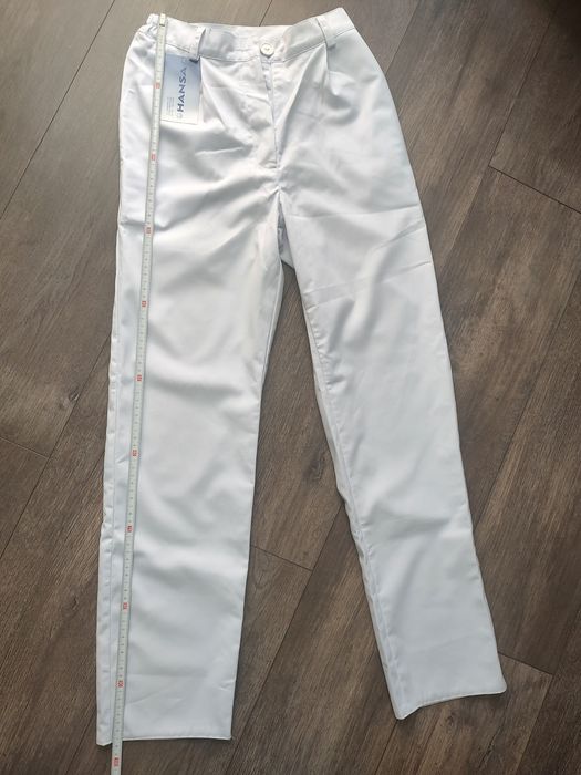Spodnie medyczne białe r. 34