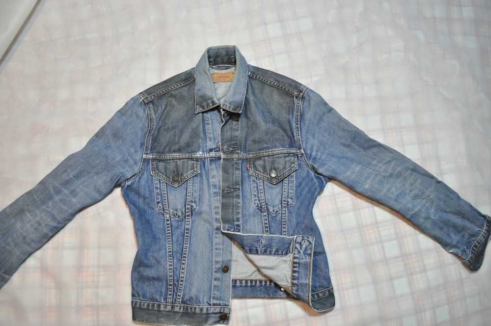 LEVIS L damska kurtka jeansowa vintage poprzecierana p1v 501