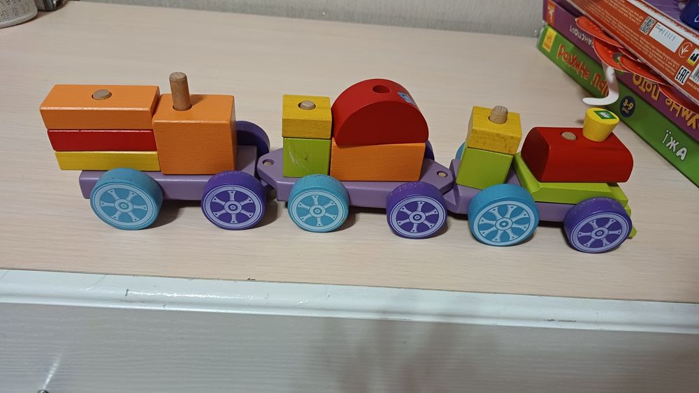 Дерев'яний конструктор Паравозик