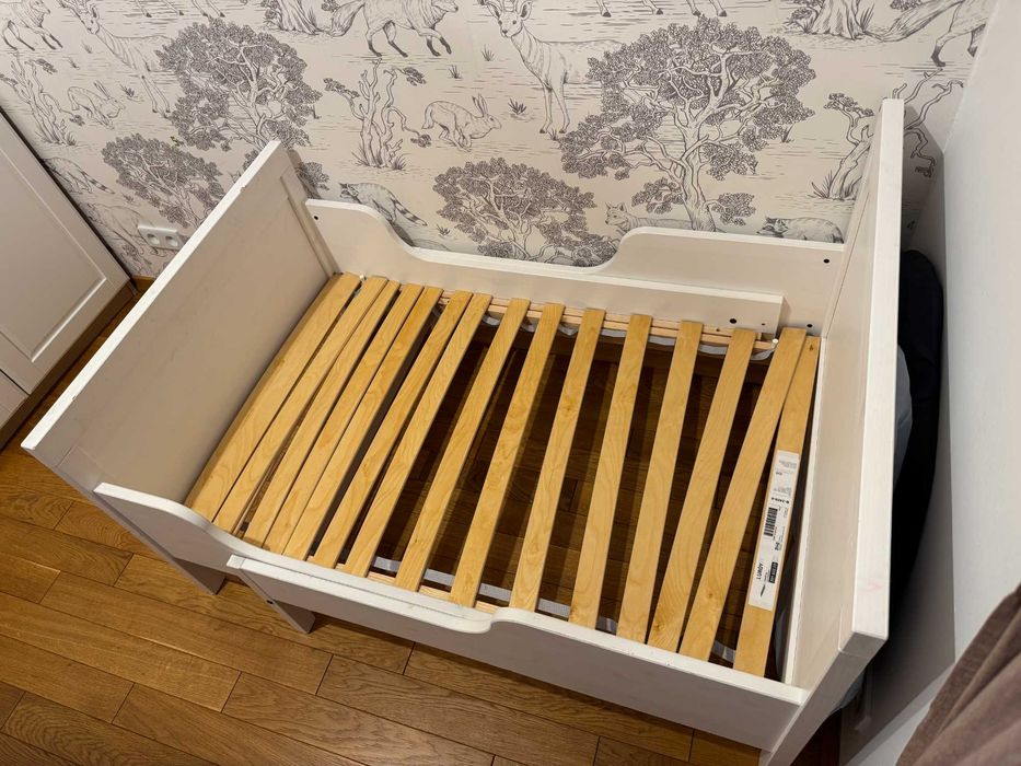 Rozsuwane łóżko dziecięce IKEA SUNDVIK ze stelażem 80x130 80x165 80x200
