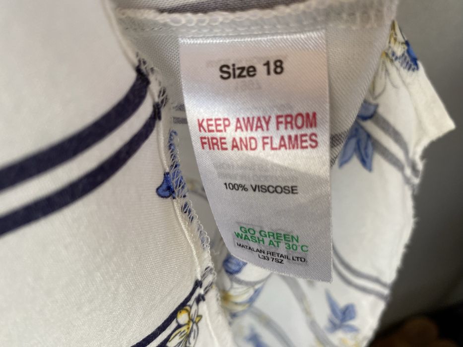 Wiskozowa bluzka koszula w paski kwiaty 18 xxxl