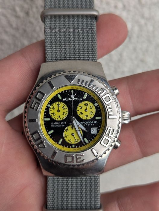 Годинник AquaSwiss Chronograph швейцарський чоловічий