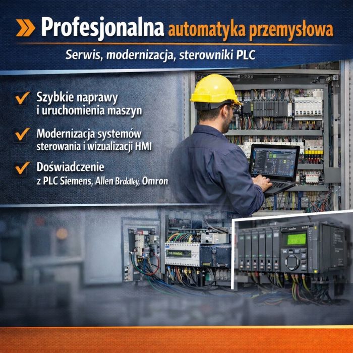 Serwis maszyn przemyslowych CNC PLC HMI modernizacja programowanie