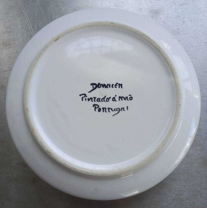 Conjunto de 12 Potes de Cozinha em cerâmica pintada á mão