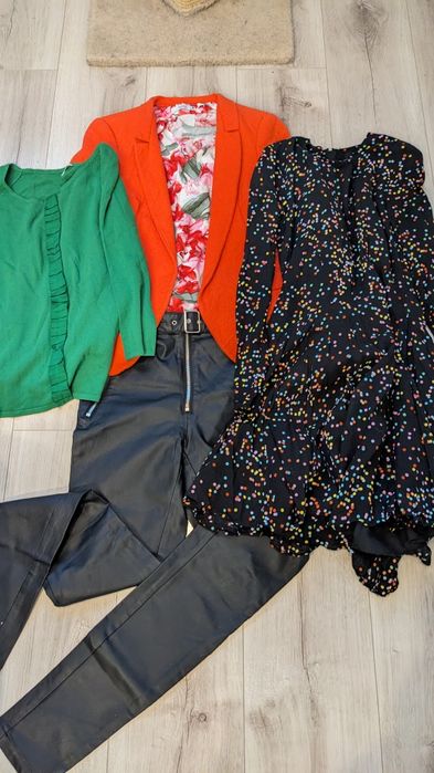 zestaw outfit komplet strój modny damski S 36  do biura  ubrania Zara