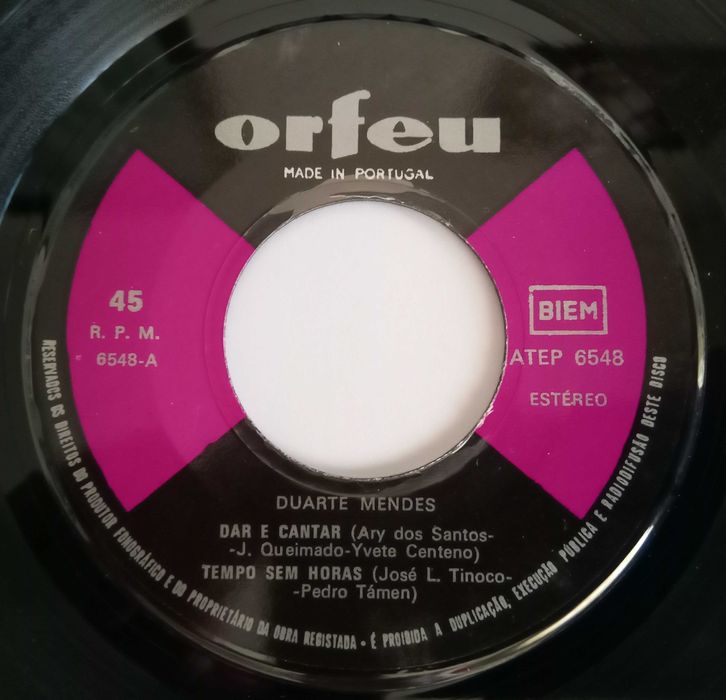 Duarte Mendes	- - - - -	Dar e Cantar	- - - - -	EP