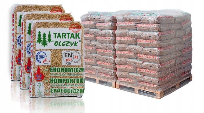 Pellet OLCZYK pelet drzewny sosnowy Tartak Olczyk WOREK 15 KG qr