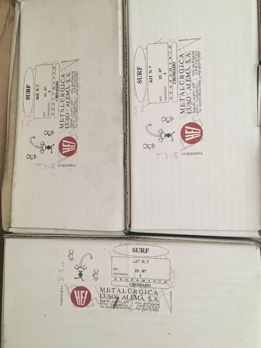 7 conjuntos completos de Torneiras HEI para cozinha ou casa de banho