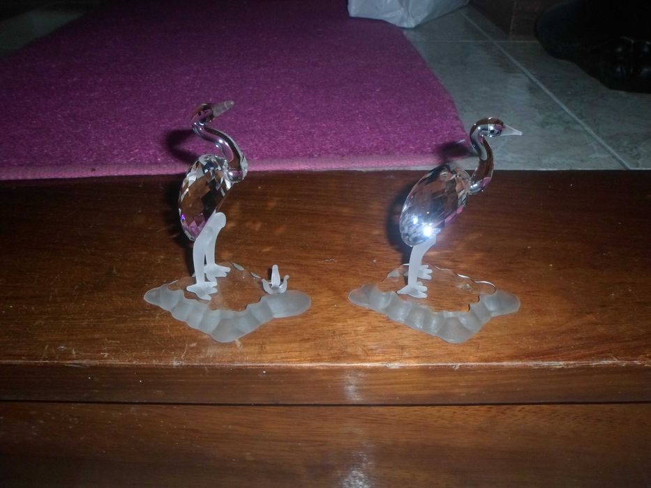 2 cegonhas em cristal swarovski muito bonitas