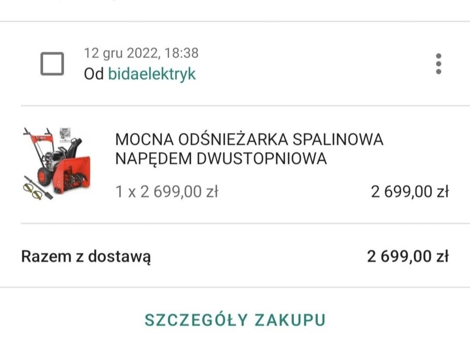 Odsniezarka plug  śniegu spalinowa z napedem wirnikowa