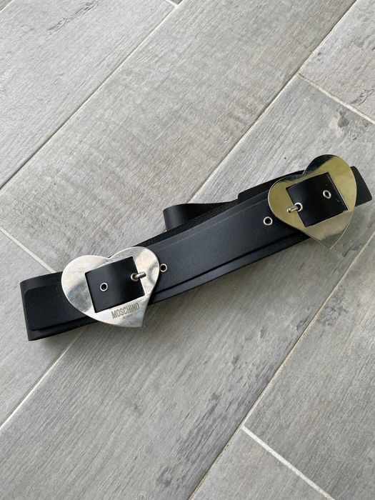 женский пояс кожа оригинал Италия Moschino jeans  сердечко сердце