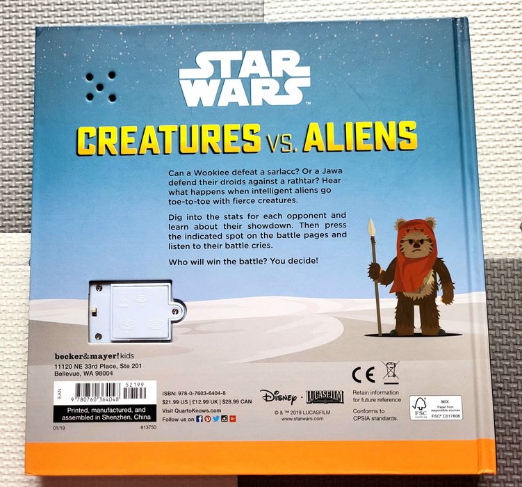 OUTLET Star Wars Creatures vs Aliens książka dźwiękowa po angielsku