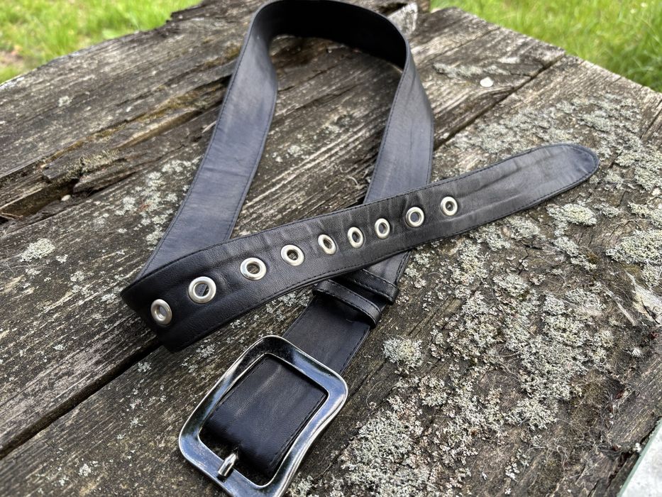 Pasek skórzany , czarny pasek ,