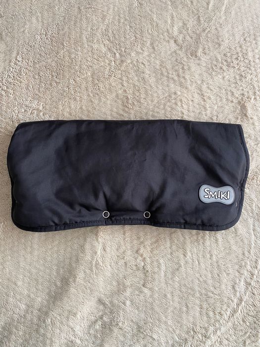 Mufka do wózka Smiki | uniwersalna | ciepła | czarna | ocieplacz do rąk