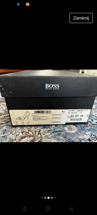 Oryginalne czółenka od Hugo Boss rozmiar 37,5