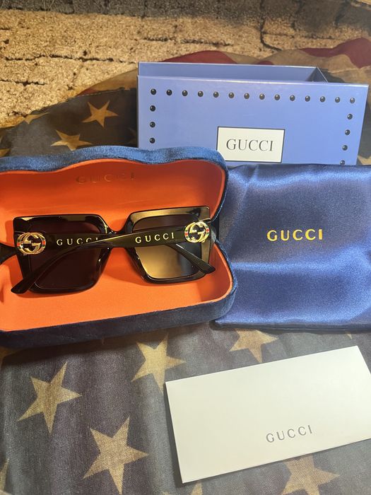 Очки Gucci чорні квадратні