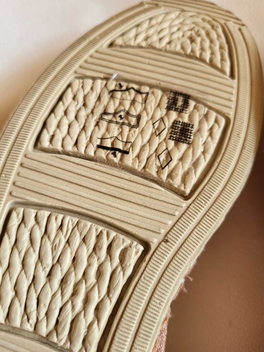 Buty letnie espadryle 37 wkładka 22 różowe pudrowy róż nowe metka
