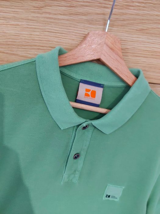 Bawełniana męska oryginalna koszulka polo Tshirt Hugo Boss Orange M L