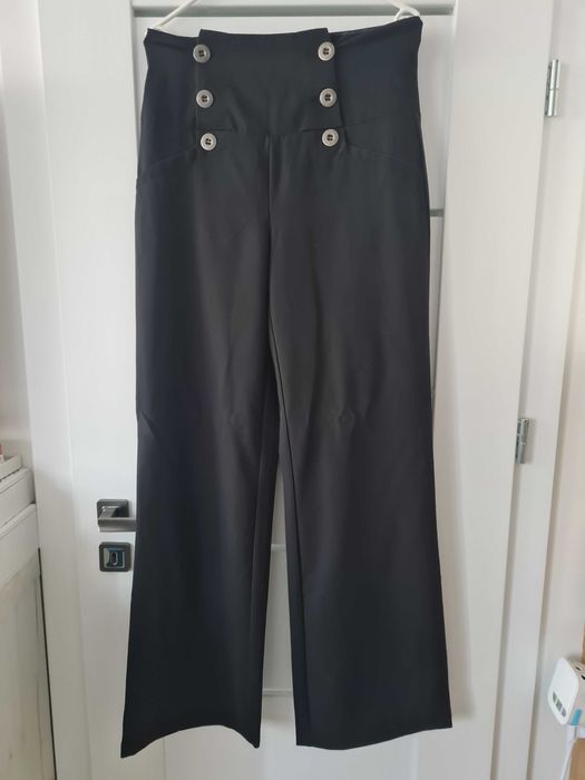 Świetne Szerokie spodnie damskie, Amisu,czarne,rozm.38