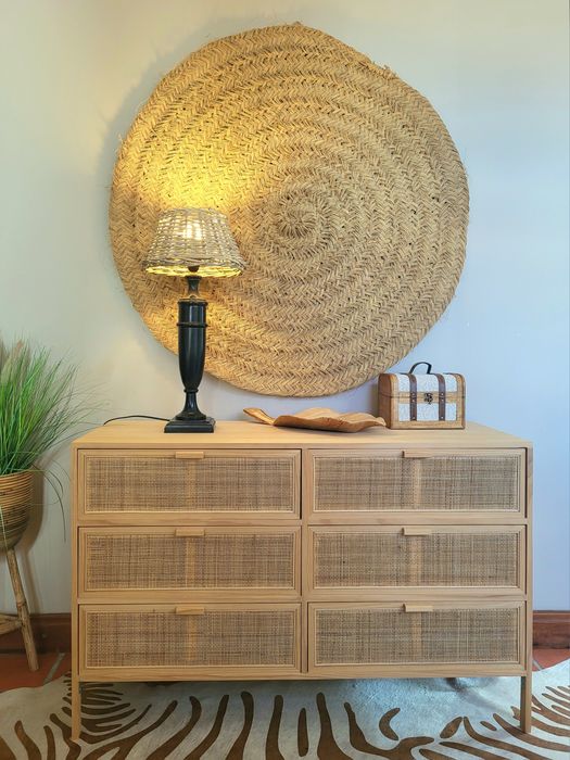 consola, aparador,  comoda, rattan, decoração,  rustico