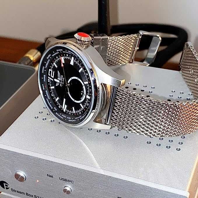 Zegarek Męski Elegancki Stalowy Klasyczny Watch Prezent + Pudełko