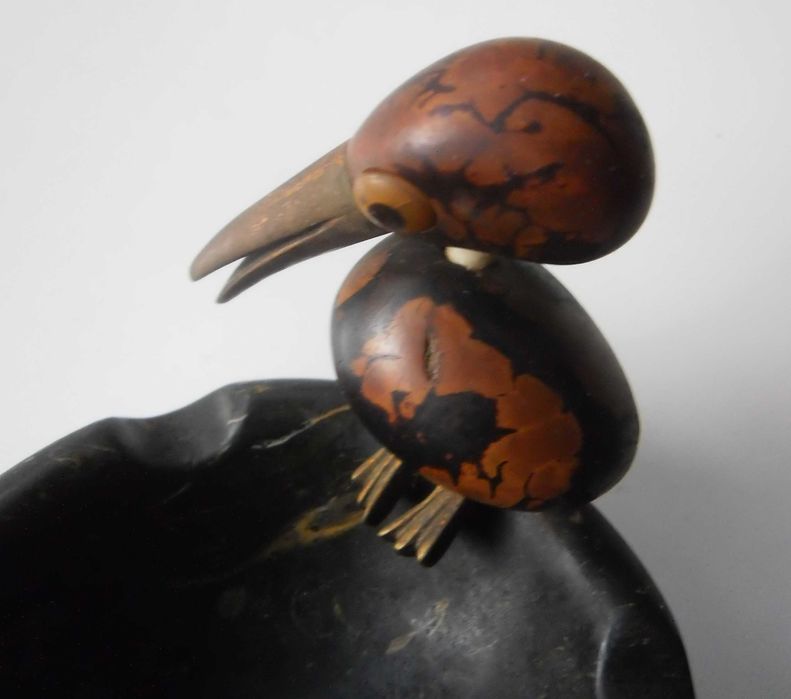 1930s RARO cinzeiro ART DÉCO "Nut Bird" | Estilo YZ Henry Howell