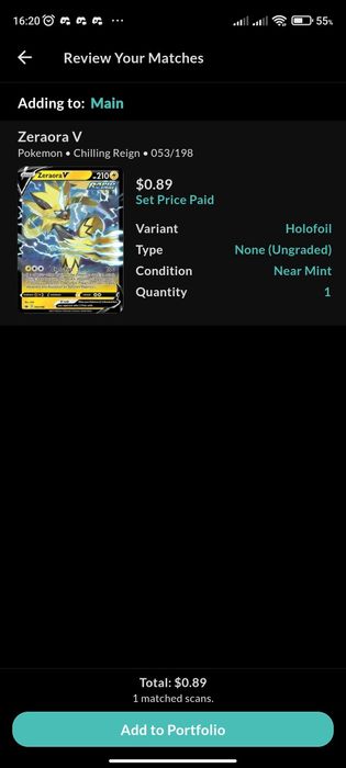 Karta pokemon Zeraora