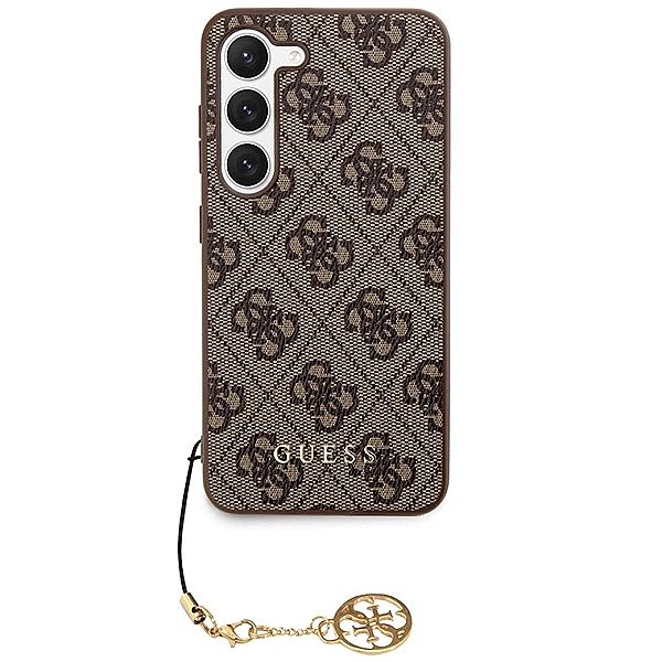 Etui Guess 4G Charms Collection na Samsung Galaxy A35 - brązowe