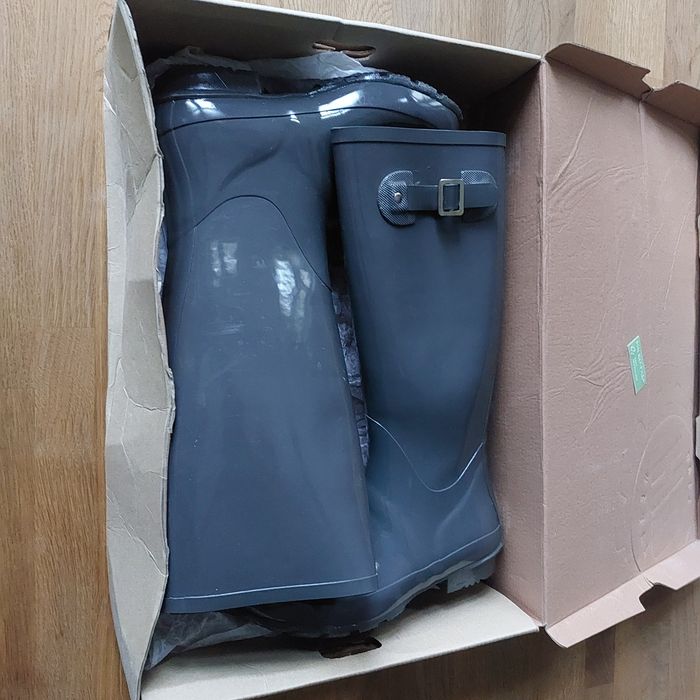 Designerskie kalosze z wysoką cholewką