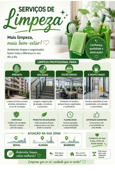 Serviços de Limpeza Profissional | Casas, Escritórios e Prédios