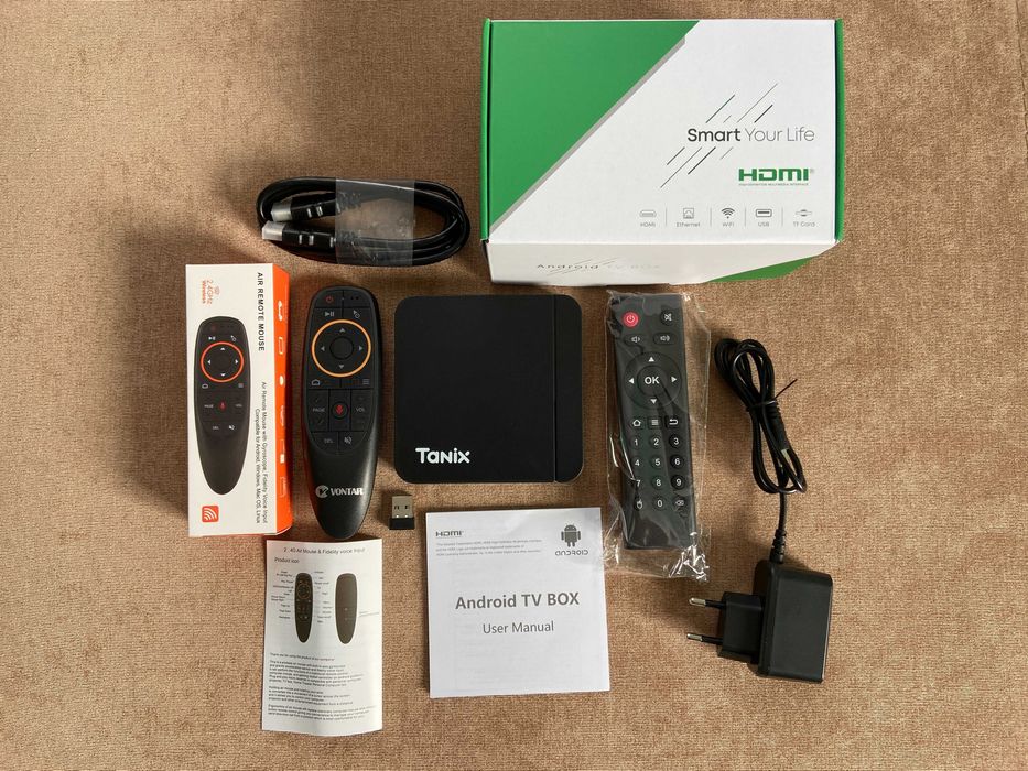 Смарт тв приставка tanix w2 pro 4/64gb android 11 tv box