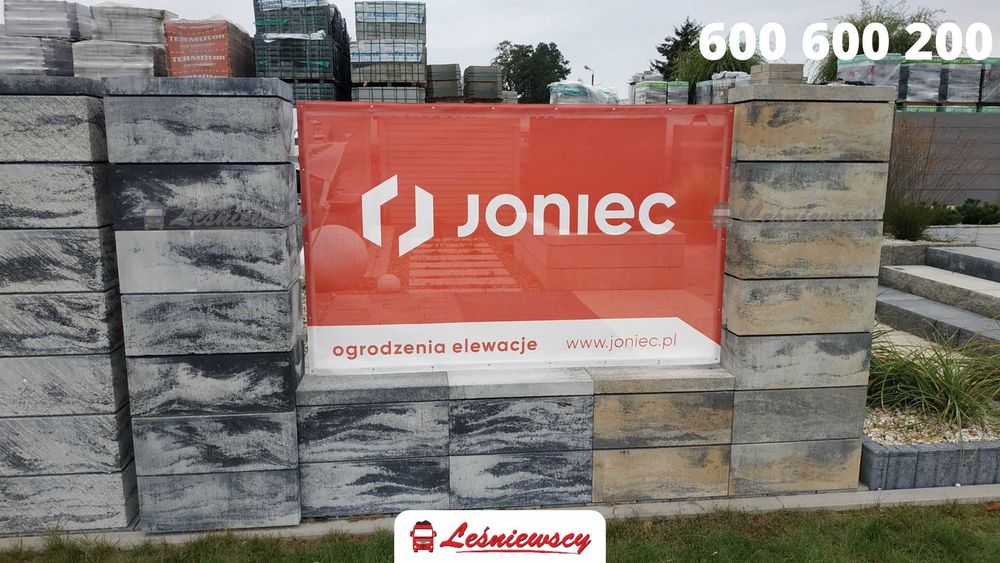 Pustak ogrodzeniowy 50x20x20 JONIEC Roma Horizon bloczek modułowy ONYX