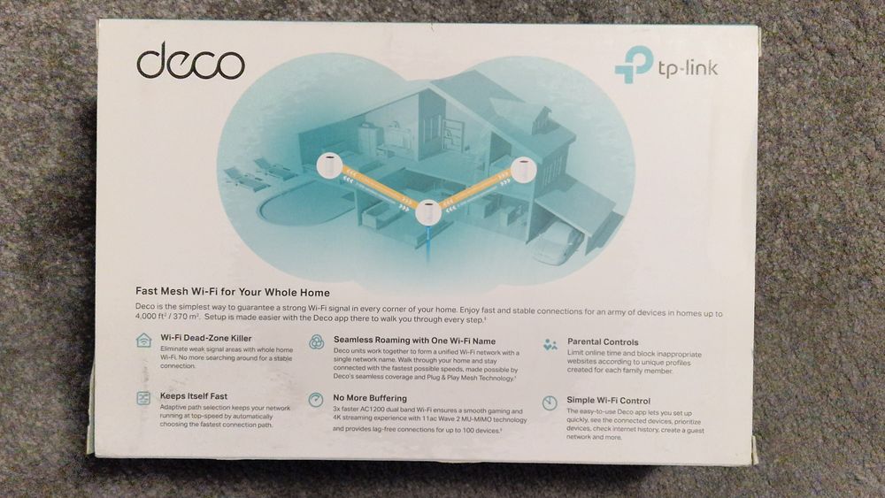 TP-Link Deco M4 AC1200 – Sistema Mesh Wi-Fi Dual-Band, 3 Unidades