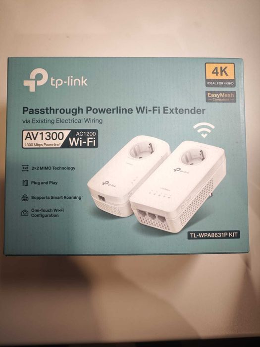 Router SIGNAL EXTENDER TP-Link TL-WPA8631P Kit - adaptador Powerline AV1300, kit PLC WiFi AC1200
