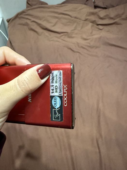 Nikon Coolpix S80 Red HD Digital Camera OLED Monitor Touchscreen