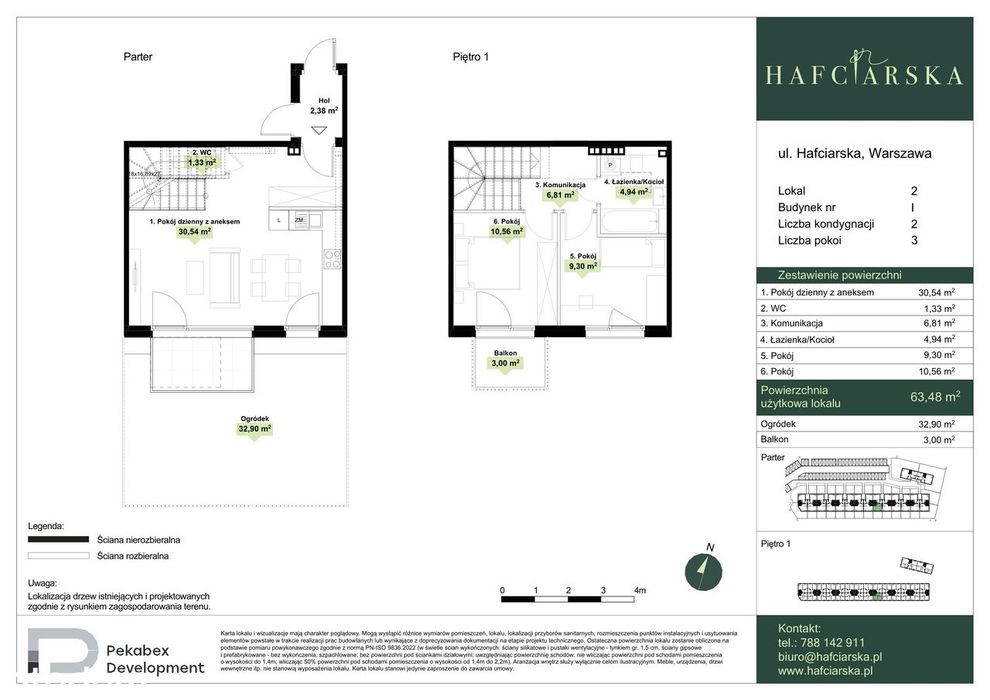 3-pokojowy dom 63 m² + ogródek Bezpośrednio - Widok 2