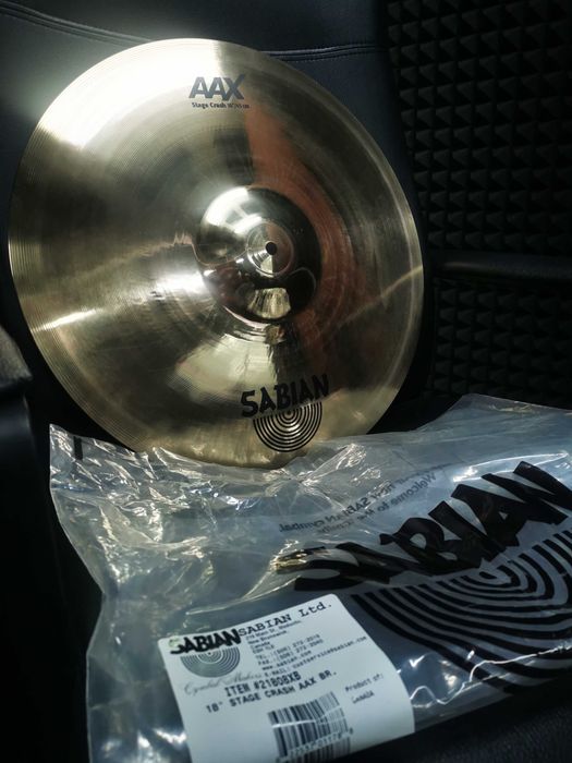 NOWY Sabian AAX 18" Crash talerz perkusyjny. Perkusja