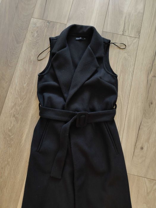 Mohito czarna kamizelka długa z kieszeniami rozmiar XS