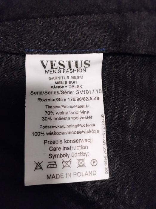 Garnitur męski granatowy/niebieski Vestus