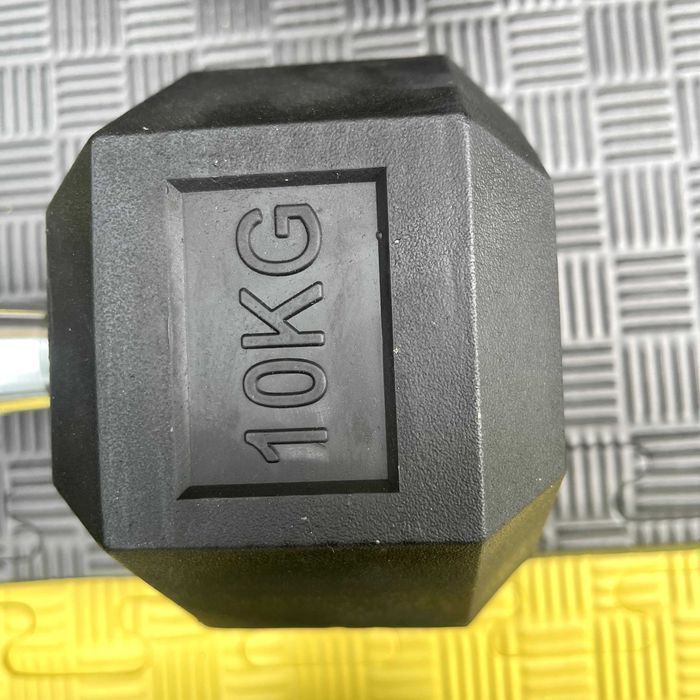 hantel żeliwny hex hantle żeliwne do ćwiczeń gumowany żeliwo powlekane