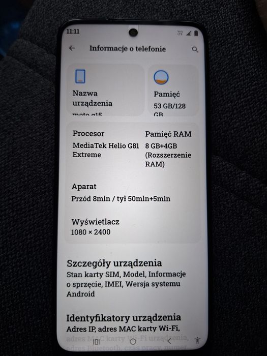 Motorole nowa G.15 5g.