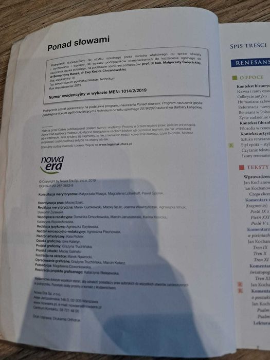 Ponad słowami 1 część 2 podręcznik