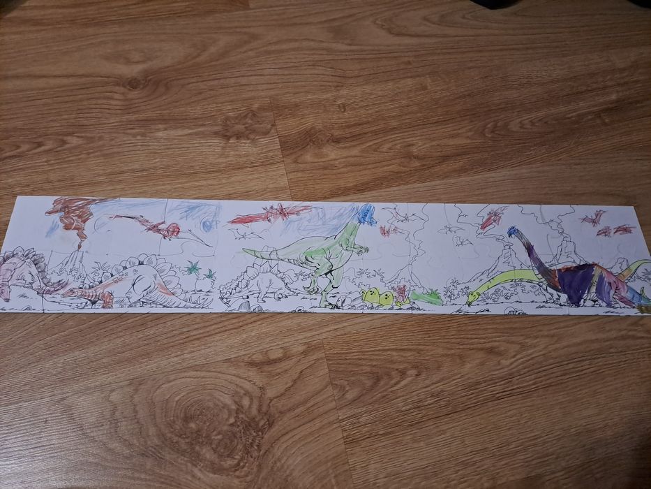 Puzzle Playtive Junior 5+ Colouring Fan Dinosaurs
